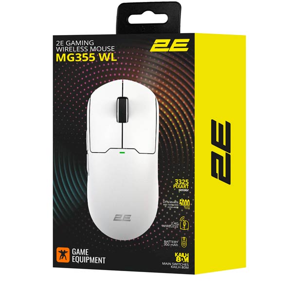 2E MG355 WL RGB USB-A White Gaming Mouse - GamePower